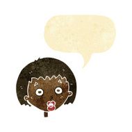 cartoon shocked woman with speech bubble N7