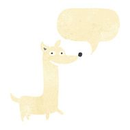 funny cartoon dog with speech bubble N2