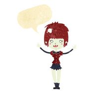 cartoon vampire girl with speech bubble N18