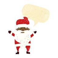 cartoon grumpy santa with speech bubble N2
