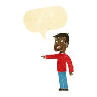 cartoon pointing man with speech bubble N5