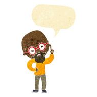 cartoon old man with speech bubble N4