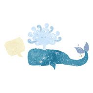 cartoon whale with speech bubble N5