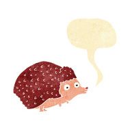 cartoon hedgehog with speech bubble