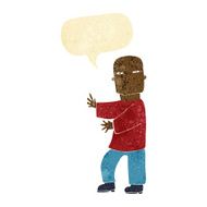 cartoon tough man with speech bubble N2