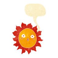 cartoon sun with speech bubble