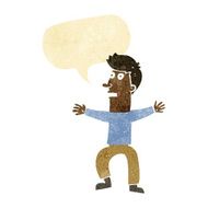 cartoon startled man with speech bubble N2