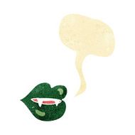 cartoon vampire fangs with speech bubble N2