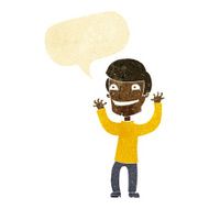 cartoon excited man with speech bubble N5