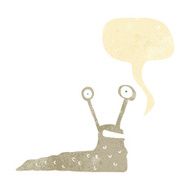 cartoon slug with speech bubble N3