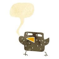 cartoon bird with speech bubble N23