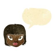 cartoon annoyed face with speech bubble