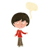 cartoon woman thinking with speech bubble N4