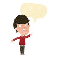 cartoon man asking question with speech bubble N6