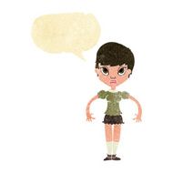 cartoon woman looking annoyed with speech bubble N2