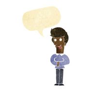 cartoon man sticking out tongue with speech bubble N2