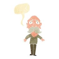 cartoon sad old man with speech bubble N2