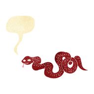 cartoon snake with speech bubble N5
