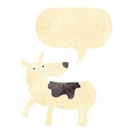 funny cartoon dog with speech bubble N3