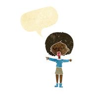 cartoon pointing woman with speech bubble N2