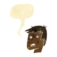 cartoon unhappy face with speech bubble N2