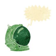 cartoon astronaut helmet with speech bubble N4
