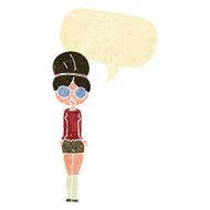 cartoon librarian woman with speech bubble N2