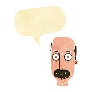 cartoon man with mustache speech bubble N8