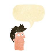 cartoon surprised man with speech bubble N4