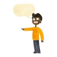 cartoon man pointing and laughing with speech bubble N3