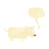 cartoon little dog with speech bubble N4