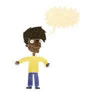 cartoon happy man with speech bubble N28