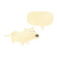 cartoon happy little dog with speech bubble N2