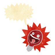 cartoon red lightbulb with speech bubble N2