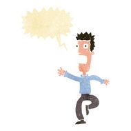 cartoon shrieking man with speech bubble N2