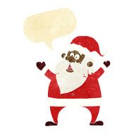 jolly santa cartoon with speech bubble N2