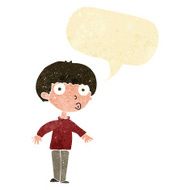 cartoon surprised boy with speech bubble N5