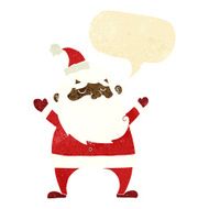 jolly santa cartoon with speech bubble N3