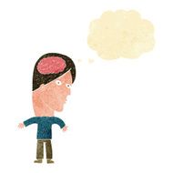 cartoon man with brain symbol speech bubble N2