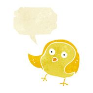 cartoon bird with speech bubble N26
