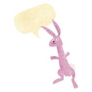 cartoon rabbit with speech bubble N8