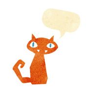 cartoon cat with speech bubble N5