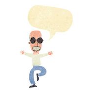 cartoon old man wearing big glasses with speech bubble N2