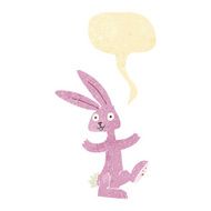 cartoon rabbit with speech bubble N9