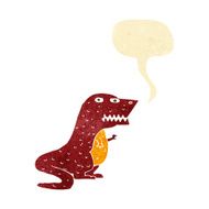 cartoon dinosaur with speech bubble N6