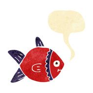 cartoon fish with speech bubble N8