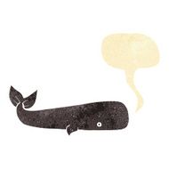 cartoon whale with speech bubble N6