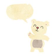 cartoon polar bear with speech bubble N8