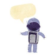 cartoon astronaut with speech bubble N6
