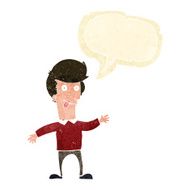 cartoon man sticking out tongue with speech bubble N3
